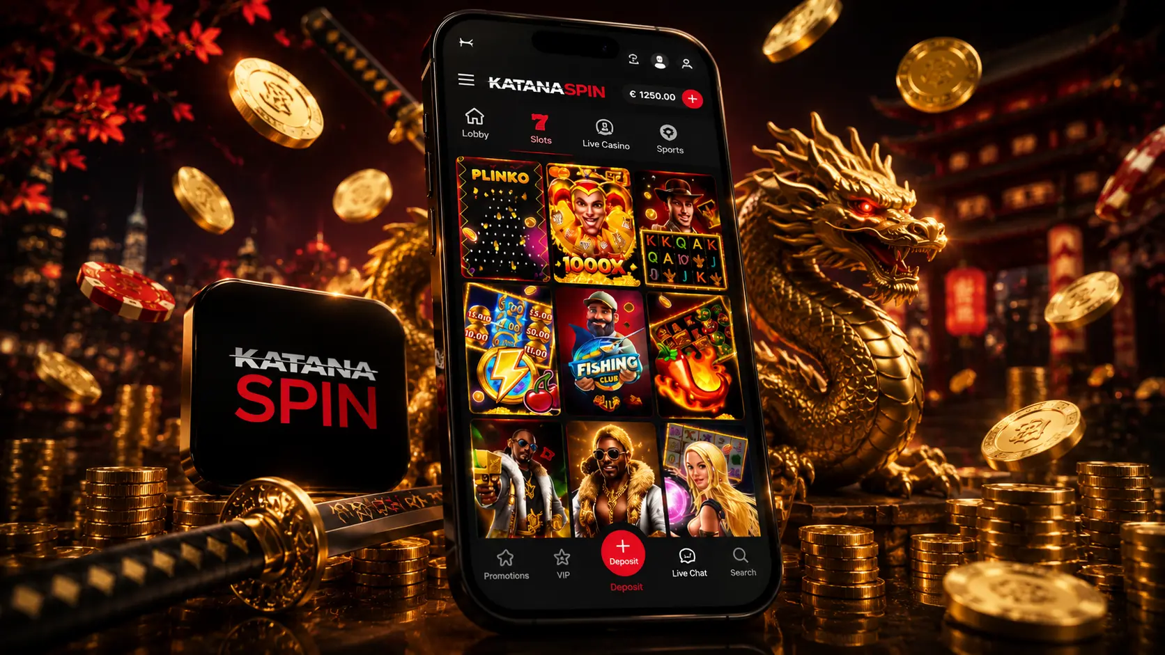 KatanaSpin mobile app for Android and iOS